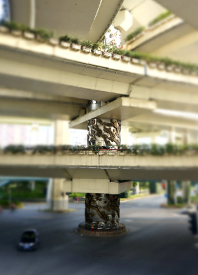 上海十大灵异事件之上海延安路高架龙柱