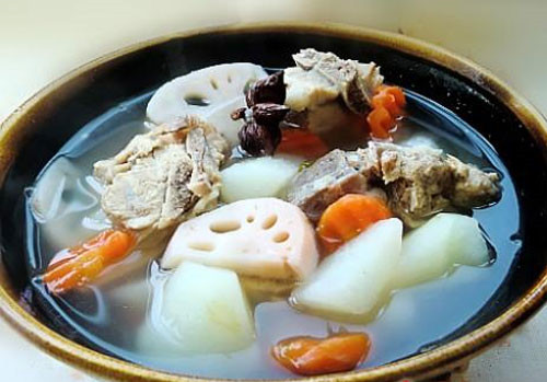 山药萝卜排骨汤