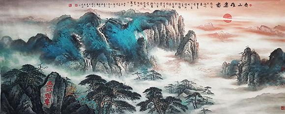 画家李立朝 高山深涧，峰峦雄伟，锦绣河山（画家李立朝高山深涧）(7)